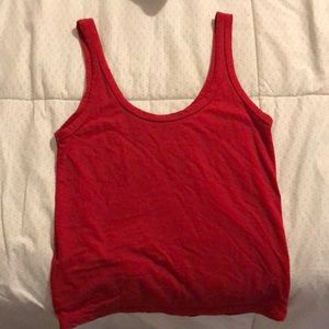 Red tank top from brandy melville.